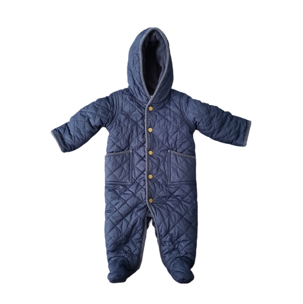 Ralph Lauren 6 Months Baby Water-Repellent Navy Quilted Hooded Barn Bunting